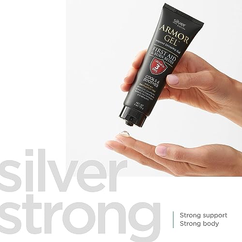 Silver Biotics Armor Gel Wound Dressing Gel | First Aid + Burn Relief 24 PPM Silver Gel | 4 oz