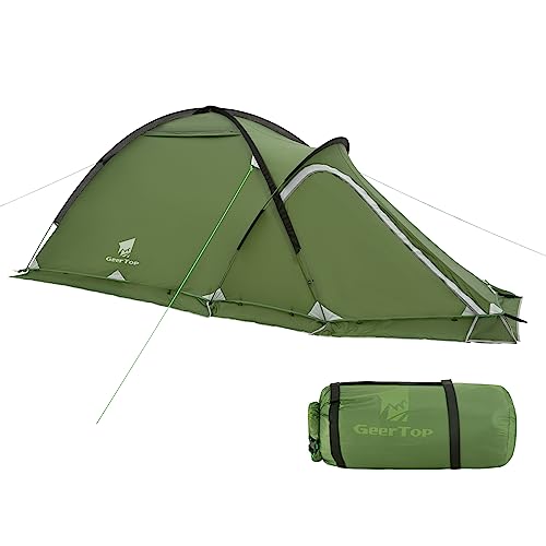 Geertop Portable 2 Person 4 Season Tent Waterproof Backpacking Tent Double Layer All Weather for Camping Hiking Travel Cli...