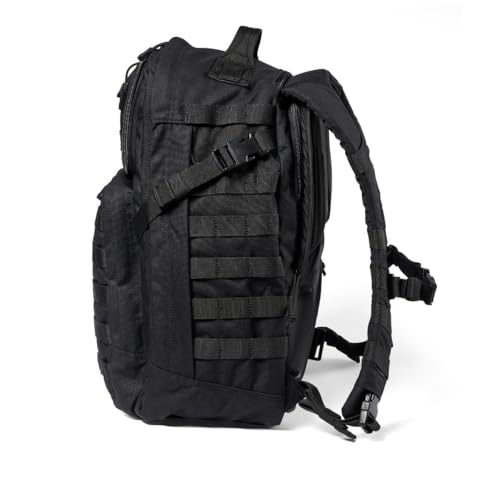 5.11 Tactical Rush 24 2.0 Backpack Bundle with Adjustable Uniform Hat, Black – Rugged 37L Tactical Pack and Cap Combo for ...