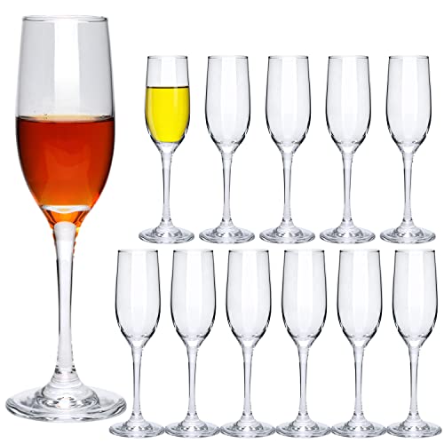 Cadamada 6 oz Champagne Flutes Glass, Wine Flutes Set of 12, for Champagne, Wine, High-End Banquets, Parties, Bars, Weddin...