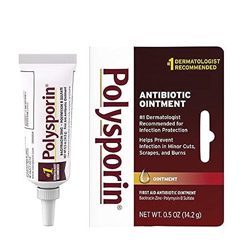 Polysporin First Aid Topical Antibiotic Skin Ointment with Bacitracin Zinc & Polymyxin B Sulfate, for Infection Protection...