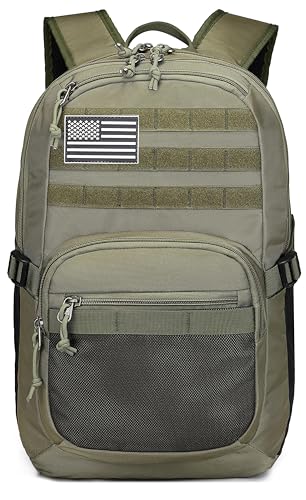 Military Tactical Backpack for Men Army 3 Days Assault Pack Bag with Molle System for Outdoor Adventures (Military green, ...