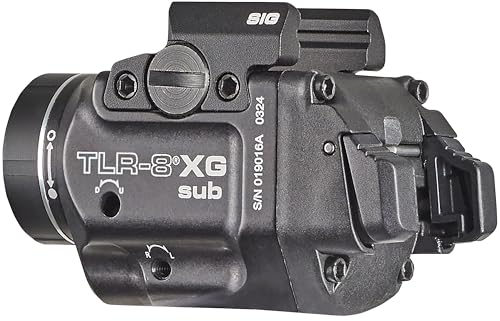 Streamlight 69437 TLR-8 X G sub 500-Lumen Rail-Mounted Tactical Weapon Light with Integrated Green Aiming Laser Exclusivel...