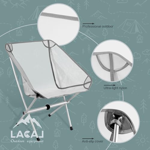 G2 GO2GETHER Ultra-Light Folding Camping Chair, All-Aluminum Frame, Surper Breathable Fabric, Easy to Carry, Compact Stora...