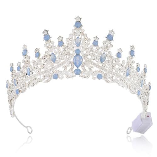 Brishow Light Up Bridal Wedding Rhinestone Tiaras, Crystal Prom Peagant Crowns, Sparkly Homecoming Headband for Women