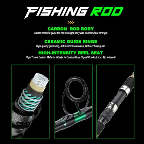 Sougayilang Surf Fishing Rod and Reel Combo Medium/Heavy 3 Piece Travel Spinning Rod with 4000 Size Reel Baitfeeder Combo(...