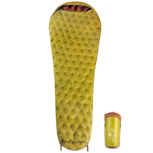 Xsog Ultralight Down Sleeping Bag for Adults, 1.92lbs 32-55F 650 Fill Down, Lightweight Compact Mummy Backpacking Sleeping...