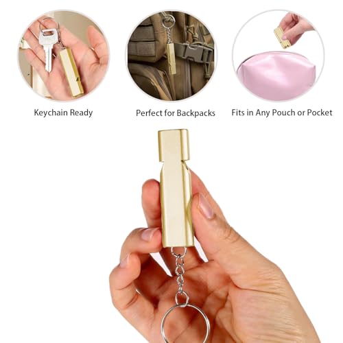 Premium Extra Loud Whistles for Camping Hiking Hunting Outdoors Sports and Emergency Situations, Sturdy but Light Aluminiu...
