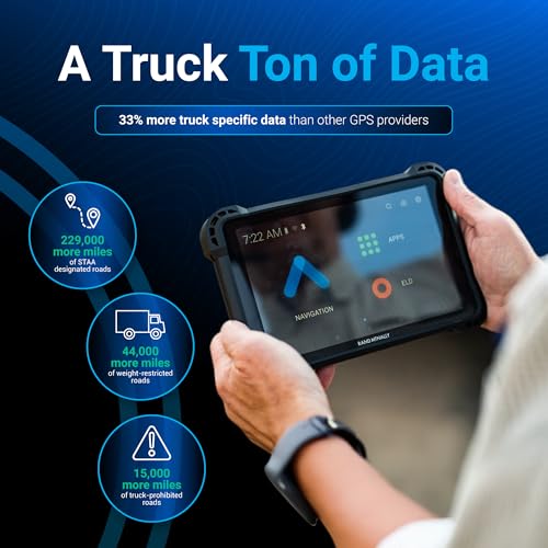 Rand McNally RANDTAB7 7-inch GPS Truck Navigator with Industry's Best Custom Trucking Routes, Rand Navigation 2.0 with 202...