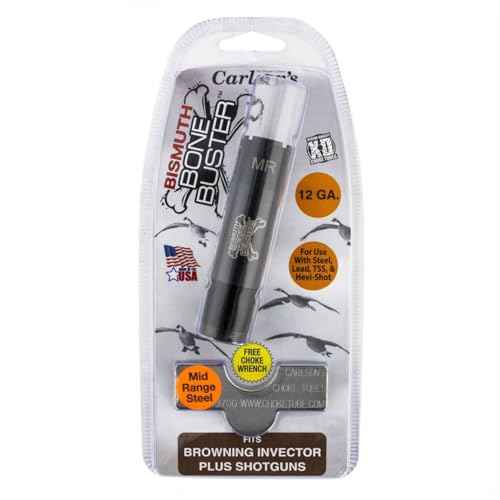 Carlsons Choke Tubes 12 Gauge for Browning Invector Plus | Blued Steel | Bismuth Bone Buster Choke Tube | Made in USA