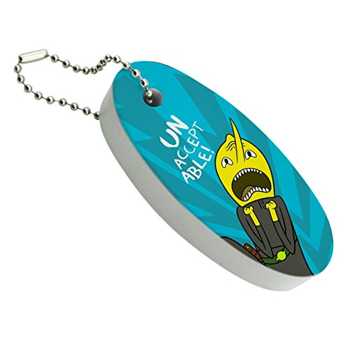 GRAPHICS & MORE Adventure Time Lemongrab Unacceptable Floating Keychain Oval Foam Fishing Boat Buoy Key Float