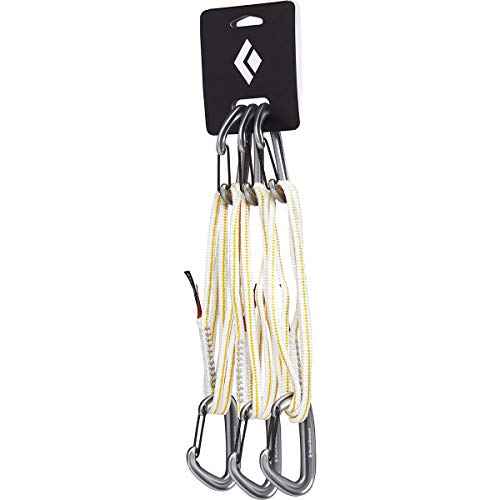 Black Diamond Miniwire Alpine Quickdraw 3 Pack, Miniwire Carabiners on Top and Bottom
