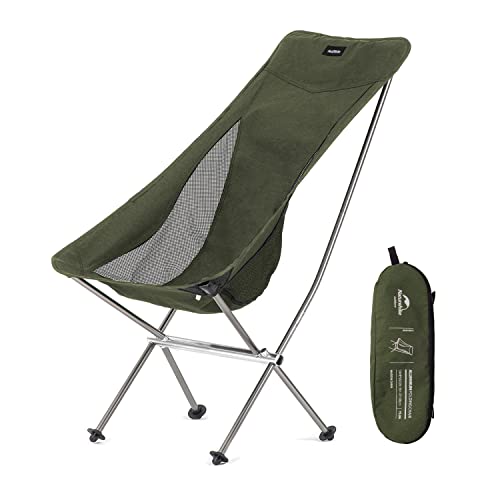 Naturehike Folding Camping Chair, Lightweight High Back Portable Compact Chair, Large Heavy Duty 330lbs for Adults, Hiking...