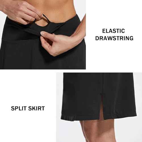 baleaf Women's 20" Knee Length Golf Skorts Long Athletic Tennis Skirts for Women Active Casual Pockets UV Protection