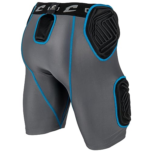 CHAMPRO mens 5-Pad Football Bull Rush 5 Pad Girdle, Black, Medium US
