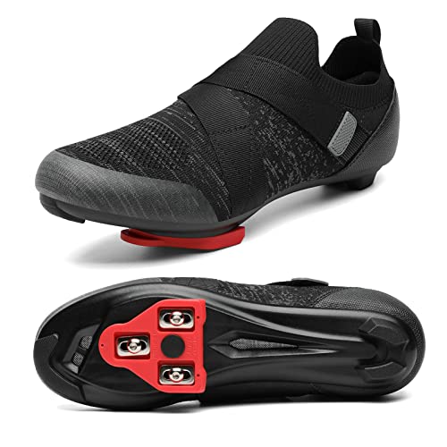 Unisex Cycling Shoes Compatible with Peloton Bike & SPD Indoor Road Riding Biking Bike Shoes with Delta Cleats Included fo...