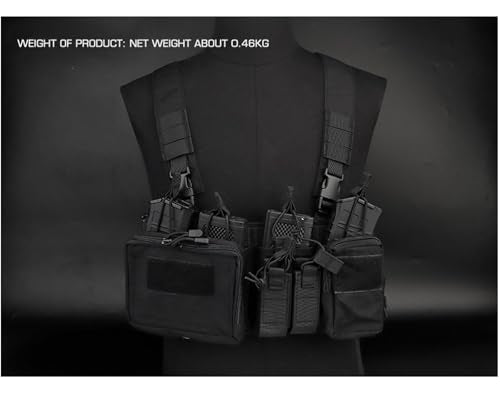 Lancer Tactical D3CRH Chest Rig w/Quad & 9mm Magazine Pouches (OD Green) – Compatible with Tactical Backpack (Not Included)