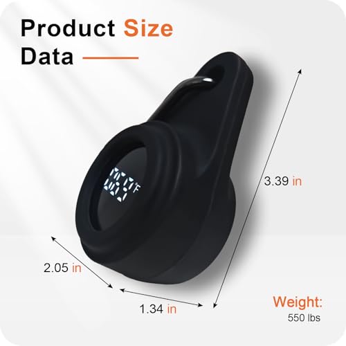 IFNCPF LED Fly Fishing Thermometer IPX7 Waterproof Water Temperature Stream Thermometer Lake Water Temperature Guage