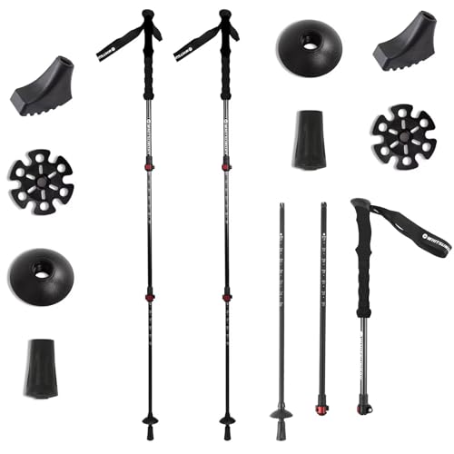 Trekking Hiking Poles Collapsible Aluminum Lightweight