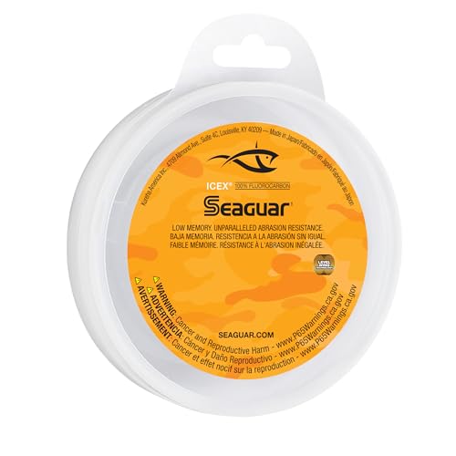 Seaguar IceX 100% Fluorocarbon Fishing Line, Abrasion Resistance, Made for Hard Water