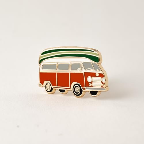 Camp Life Camper Van & Canoe Pin – Wanderlust-Inspired Travel-Themed Pin, Road Trip Accessory, Outdoor Lifestyle Gift, Lak...