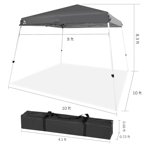 Abba Patio 10x10 Slant Leg Canopy Tent, Outside Canopy, Portable Commercial Canopies Shelter with Carry Bag, Waterproof U...