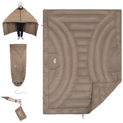 iClimb 1 3M Thinsulate Insulation Warm Blanket and 1 Ultralight 3 Season Tent, Ultralight Compact for Adults Outdoor Campi...