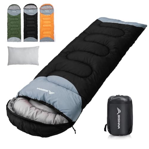 BISINNA 0 Degree Winter Sleeping Bags(480GSM) for Adults-Cold Weather Camping Sleeping Bag-Comfortable Warm Portable Sleep...