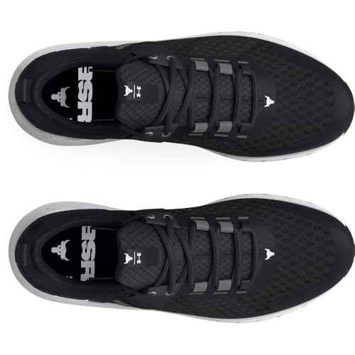 Under Armour Women's Project Rock Blood Sweat Respect 4, (001) Black/Castlerock/White, 7, US
