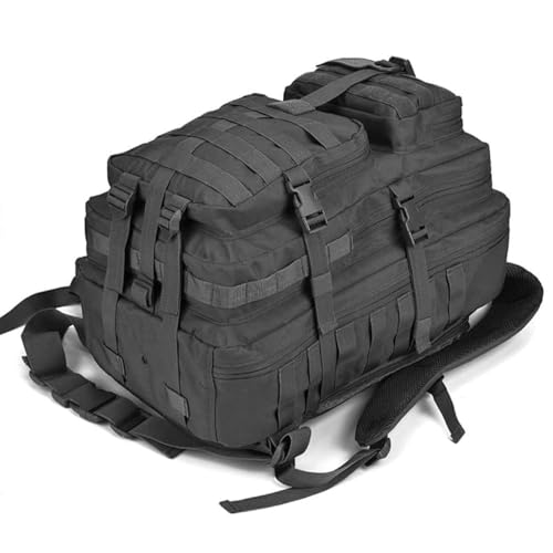 REEBOW GEAR Tactical Backpack for Men Army Molle Military Style Assault Pack Bug Bag Backpacks Daypack (40L Black)
