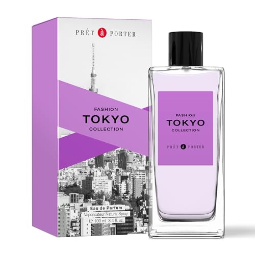 Pret à Porter City Collection Tokyo Eau de Parfum 3.4 fl oz (Pack of 1), Notes of Cherry Blossom, Peony, and Amber, Women's Fragrance, Long Lasting, Everyday Fragrance, Travel Size