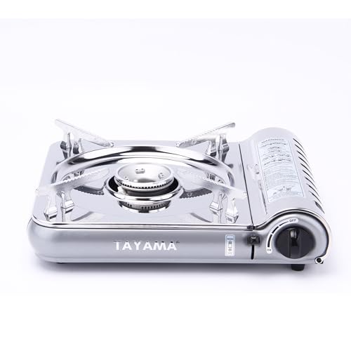 8,000 BTU Stainless Steel Butane Gas Portable Camping Stove