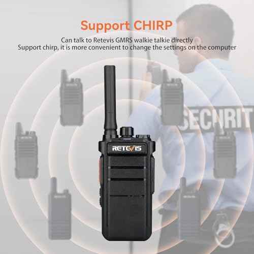 Retevis RB26 Long Range Walkie Talkies, GMRS 2 Way Radios, Rechargeable Two Way Radios, 2000mAh, Durability,Repeater Capable,Security Radio for Security Church Construction School Warehouse(5 Pack)