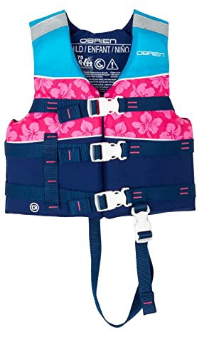 O'Brien Child Nylon CGA Life Jacket, Pink (30-50lbs)