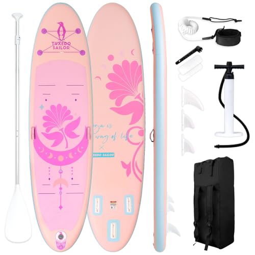 Tuxedo Sailor 10'6"×33"×6" Inflatable Stand Up Paddle Board with Premium SUP Accessories,Paddle Boards for Adults & Youth ...