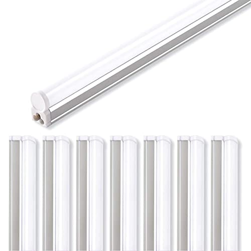 Barrina LED T5 Integrated Single Fixture, 4FT, 2200lm, 6500K (Super Bright White), 20W, Utility Shop Light, Ceiling and Un...