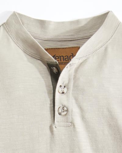 Venado Premium Short Sleeve Henley Shirt for Men - Mens Henley with Stretch Cotton