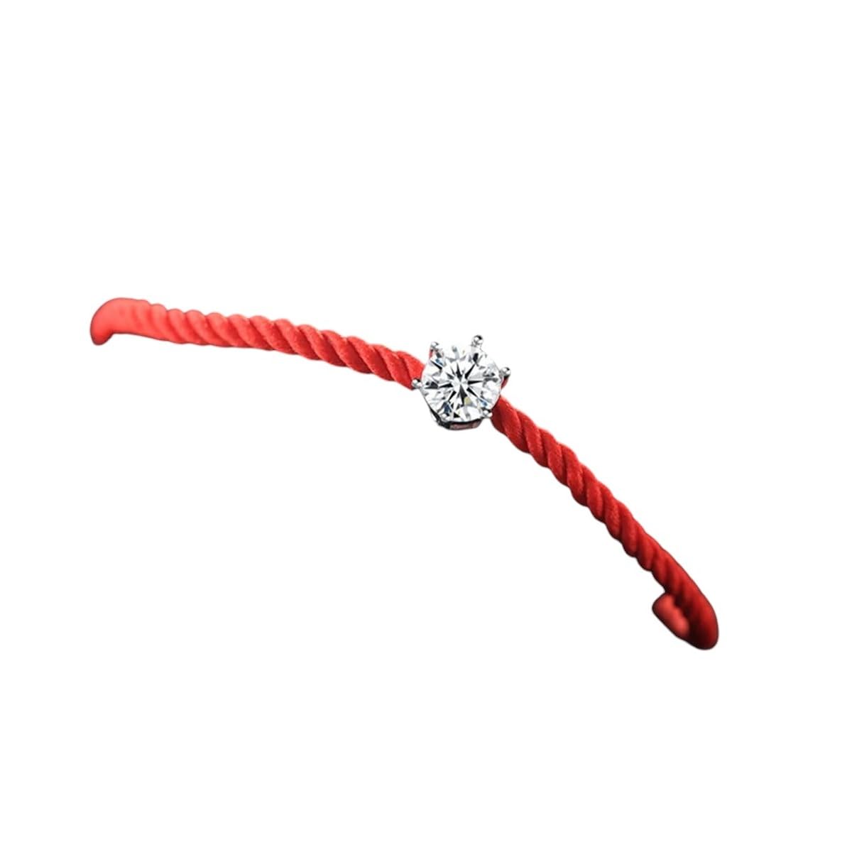 New 2025 Unisex Classic 7Mm Round Crystal Charm Bracelets For Women Red/Black Thread Line Rope Bracelet Jewelry Christmas Gift Decoration Luxury With You Accessories Trendy Best For Women And Men