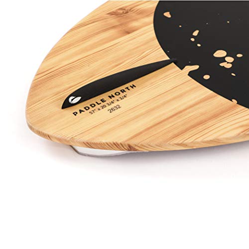 Paddle North Lake Surfer - Skim Style Wakesurf Board - 54 and 57 Inches Long with 3-Fin Setup