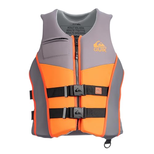 QUIKSILVER Men's Life Vest& Youth Life Vest, USCG and Transport Canada Approved Evoprene PFD, Personal Flotation Device Le...