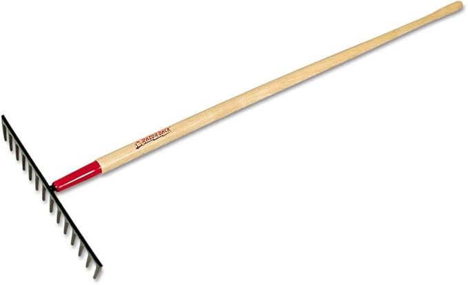 RAZOR-BACK 63121 14 Tine Road Rake, Forged, With Wood Handle