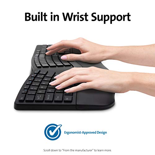 Kensington Pro Fit Ergonomic Wireless Keyboard and Mouse - Black (K75406US)