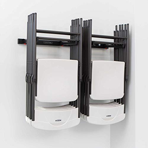 LIFETIME 80719 Wall Mounted Chair Rack Black