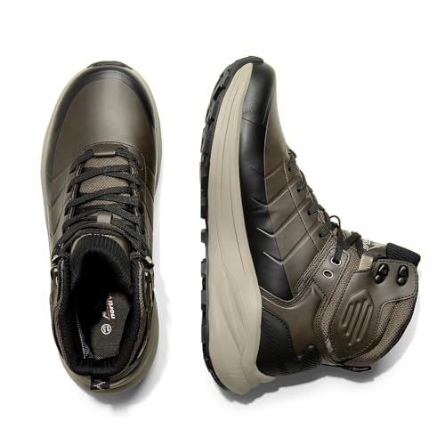 NORTIV 8 Men's Waterproof Hiking Boots Lightweight Non-Slip Outdoor Ankle Trekking Boots Expedition