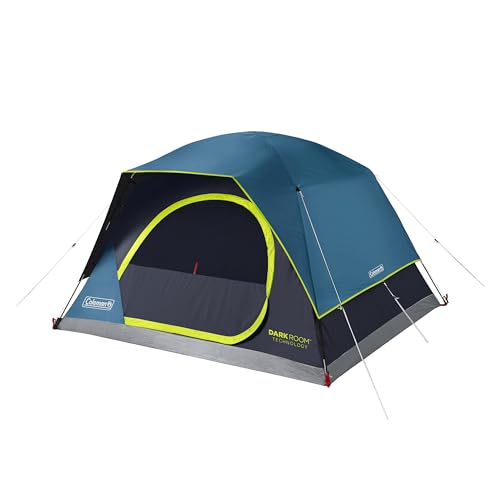 Coleman 4/6/8/10 Person Skydome Dark Room Tent with Rainfly, 5 Minute Setup, Blocks 90% of Sunlight, 20% More Headroom Tha...