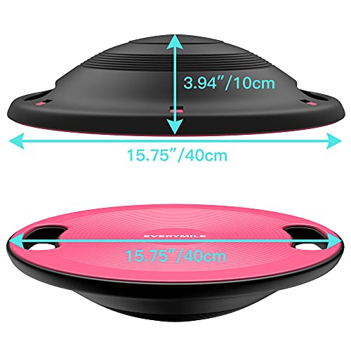EVERYMILE Wobble Balance Board, Exercise Balance Stability Trainer Portable Balance Board with Handle for Workout Core Tra...