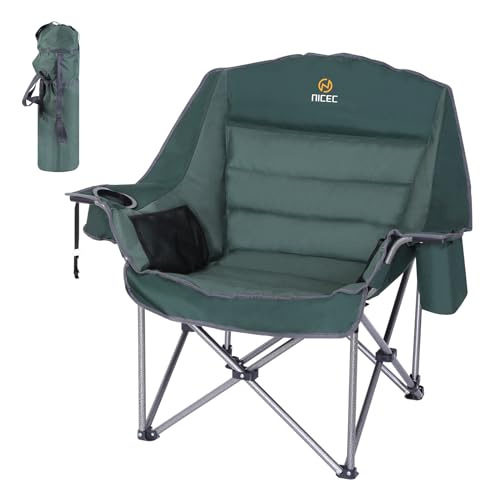 Nice C Camping Chairs, Oversized XL Padded Camping Chair, Outdoor Chair, Camp Chair, Lounge Chair, Wide&Thick, Heavy Duty ...