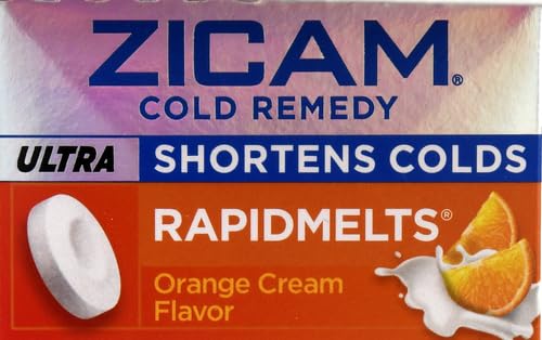Zicam Cold Remedy Zinc Rapidmelts | Orange Cream Flavor | Shortens Cold Duration | Sugar-Free | Homeopathic