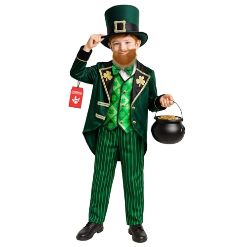 Morph Leprechaun Costume Kids Boy, Boys Leprechaun Costume, St Patricks Day Costumes Kids, Full St Patricks Outfit Boys