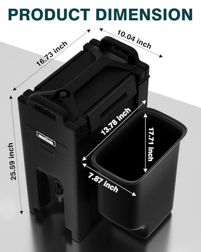 WantJoin Insulated Beverage Dispenser 5 Gallon-Hot and Cold Drink Container with Handles, Thermal Drink Dispenser Cooler S...